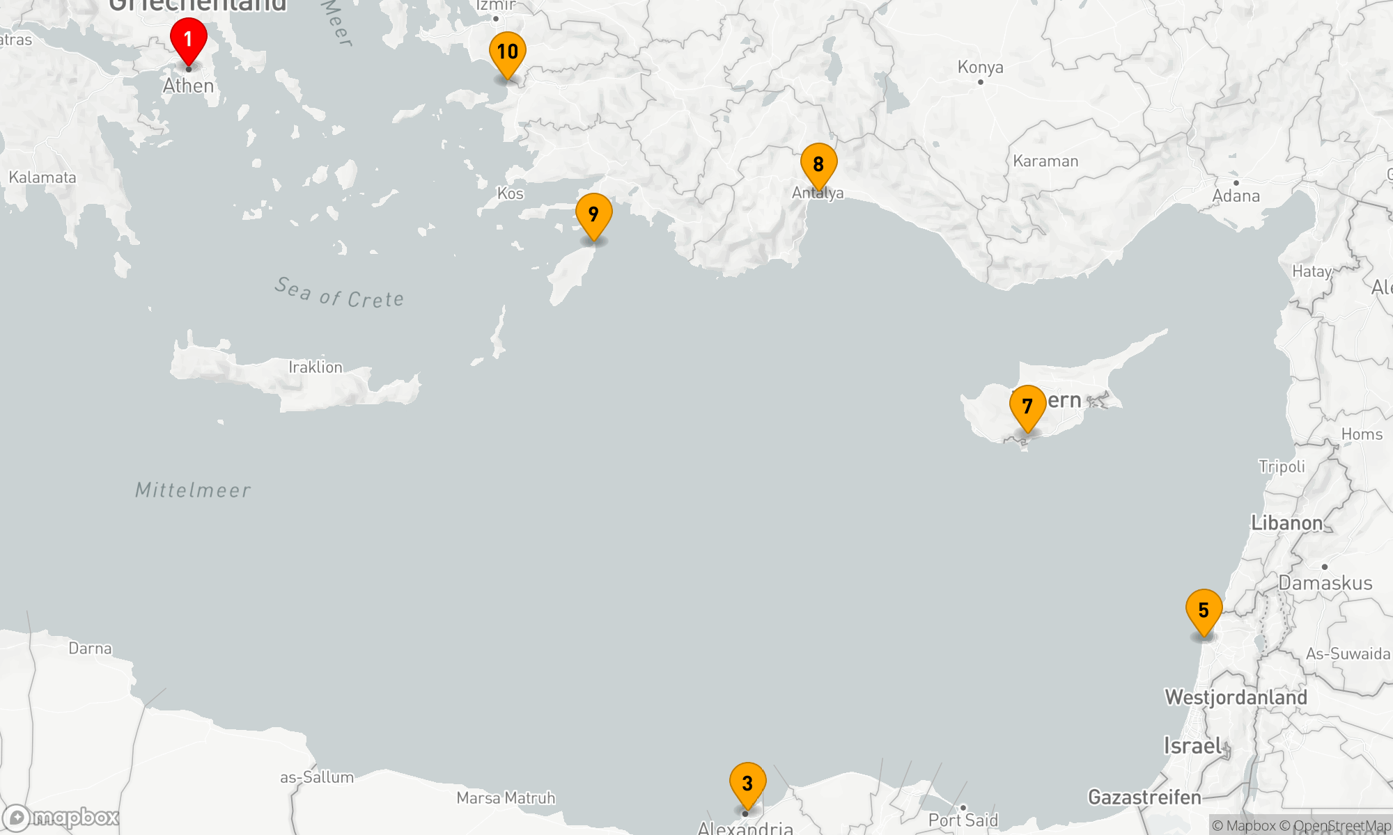 10 Nächte ab/bis Athen (Piräus)