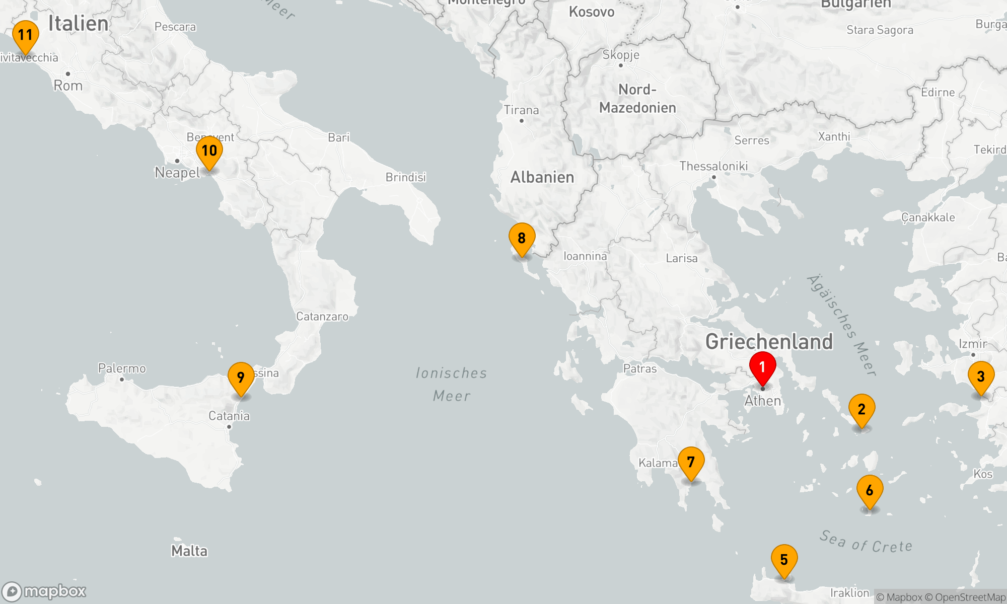 EINE GRIECHISCHE & ITALIENISCHE ODYSSEE