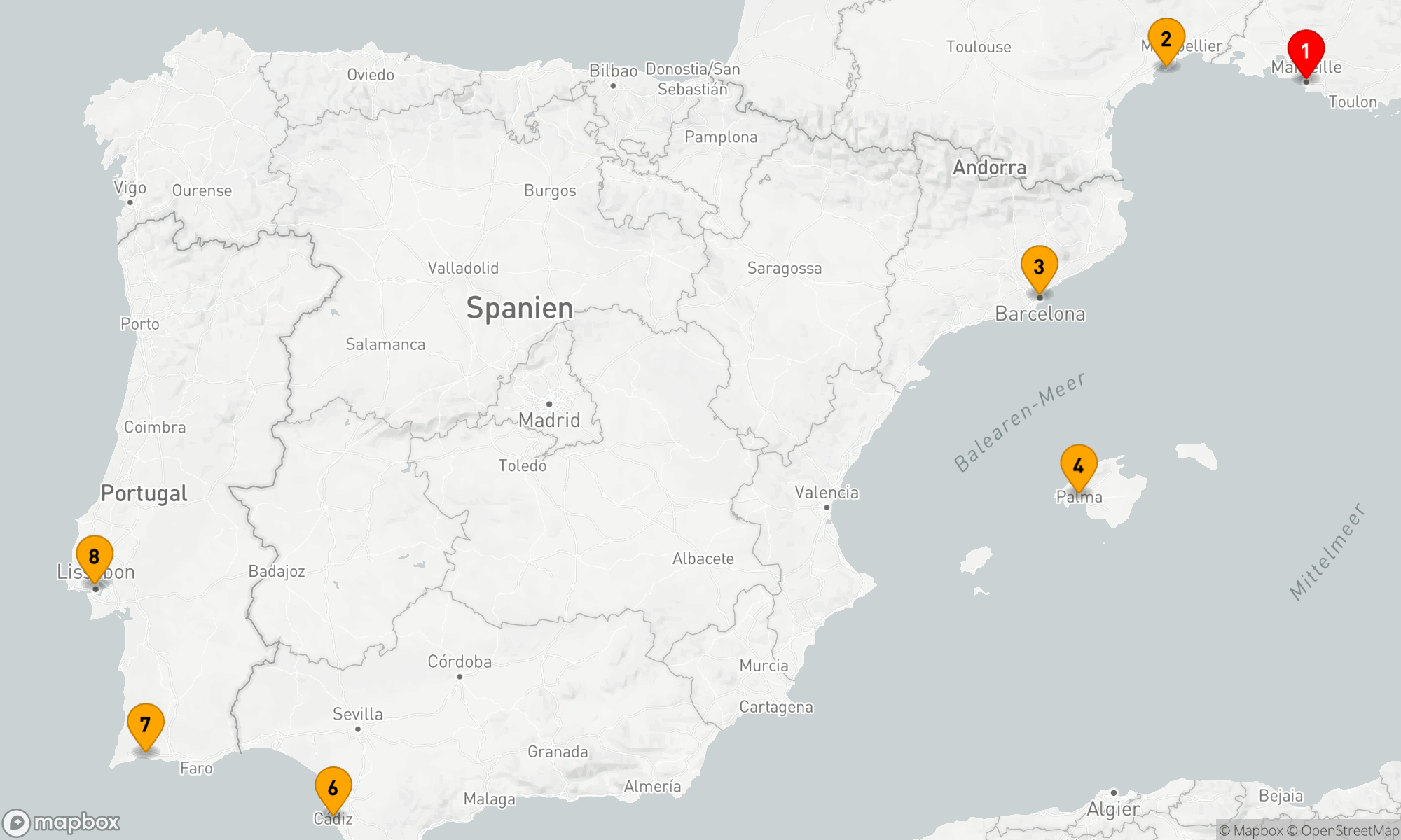 Mediterrane Pracht und Atlantische Abenteuer