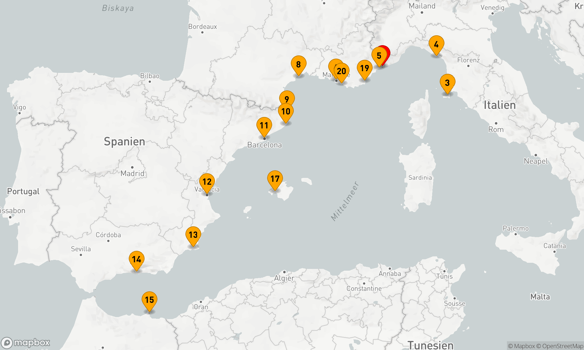 SONNENFINSTERNIS, FRANZÖSISCHE RIVIERA & IBERISCHE KÜSTE