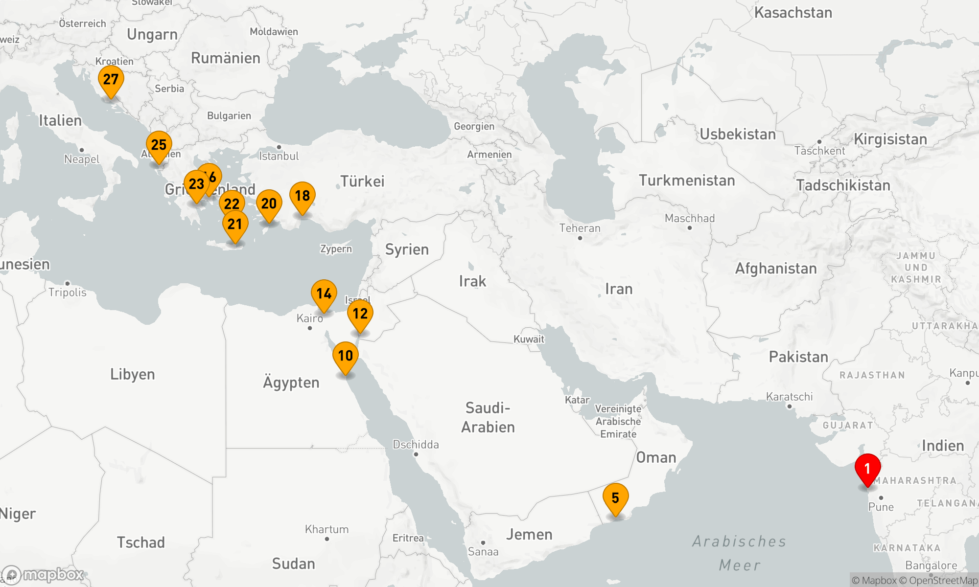 Von den Farben Indiens zu den Küsten der Adria