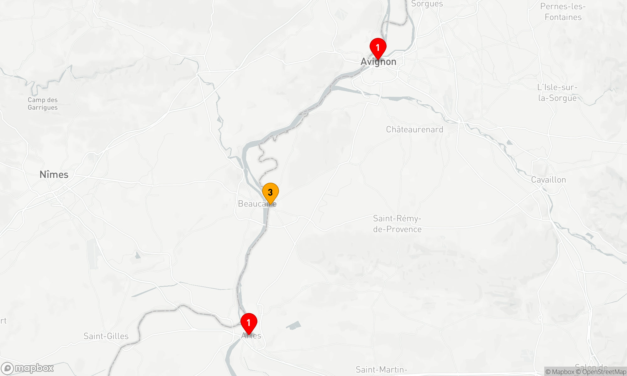 Szenen aus Südfrankreich mit Rhône-Delta