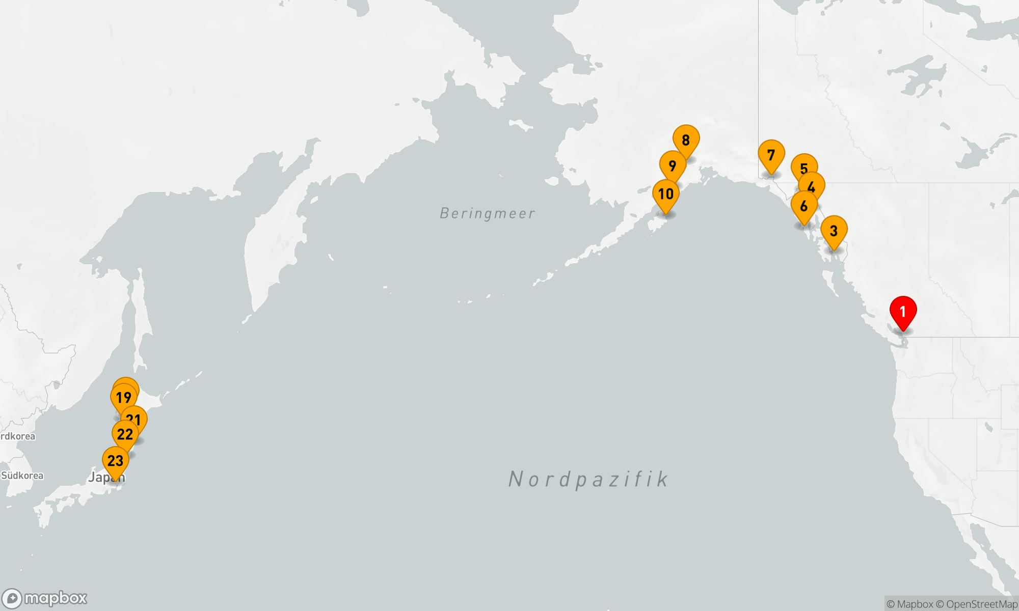 Von Gletschern zu Kirschblüten: Eine Reise von Kanada nach Japan